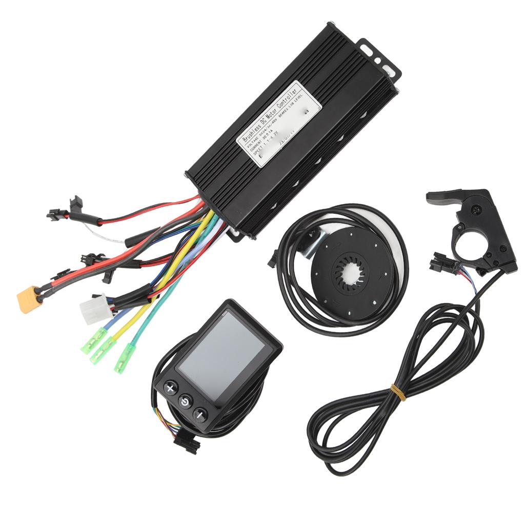 Electric Bike Conversion Kit LCD S866 Color Panel 30A Controller Speed Assist Sensor Throttle for Electric Scooter DIY