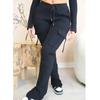 Streetwear Fashion Mid-waist Womens Cargo Pants With Pockets Sexy Black Skinny Drawstring Ladies Trousers Casual Pants 30362