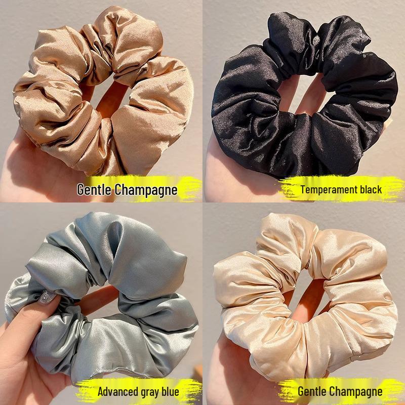 Satin Pillow Scrunchie - Silk Sleep Hair Tie for Women's Buns