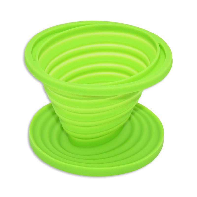 Collapsible Pour Over Coffee Dripper Food Grade Portable Camping Pour Over Coffee Maker Reusable Silicone Pour Coffee Filter