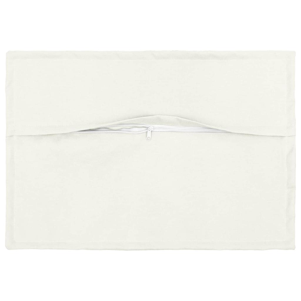 Pillow Cover 6 pcs HOUTEN White 50 x 75 cm Faux Linen