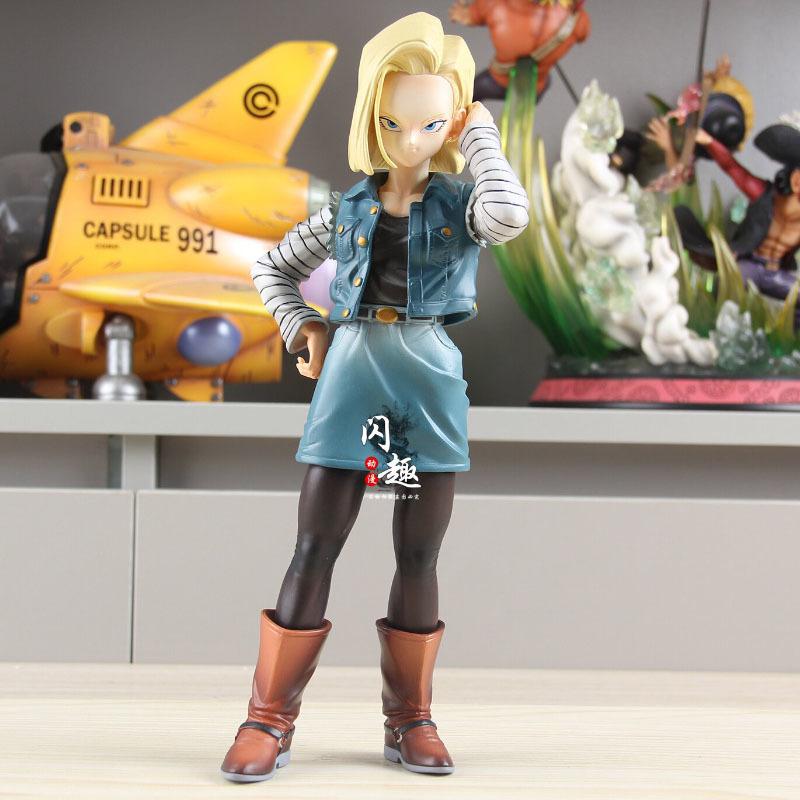 27 см Аниме Dragon Ball Z YS Андроид 18 GK Статуя DBZ SSJ Лазурит Фигурка Действия Игрушки Манга Фигурка Модель Украшение Подарок для Фанатов
