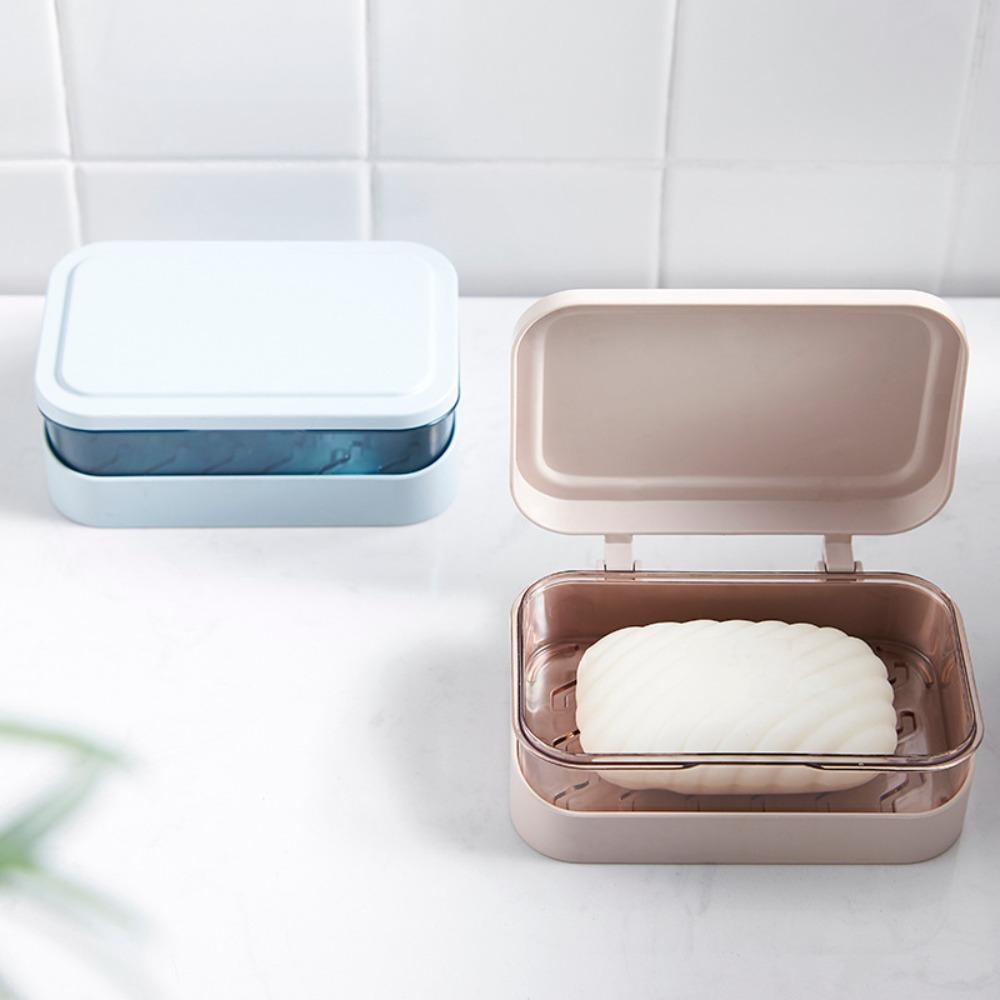 Creative Sealing Double Layer Dustproof With Lid Soap Dish Soap Box Soap Container Soap Case