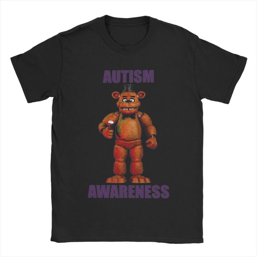 All Seasons FNAF At Freddys T Shirt for Unisex Cotton Tee Shirt Short Sleeve Pure Cotton Tops Streetwear Fashion Casual Tshirt
