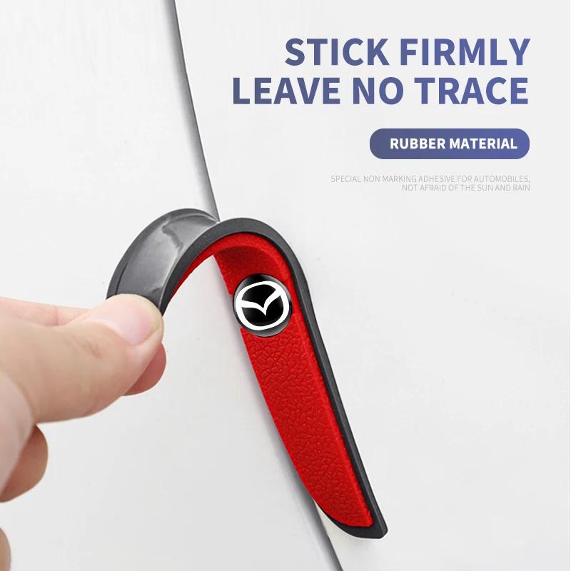 4pcs Rubber Bumper Strip Car Door Anti-Collision Emblem Sticker For Mazda 3 6 Atenza Axela Demio CX3 CX5 MP MS RX8 Car Goods