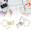 100 шт. милые зажимы в форме звезды из мультфильма золотисто-серебряные зажимы для бумаги для дома, школы, офиса, файлов 