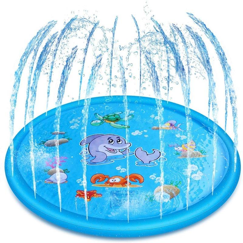 PVC Children's Water Spray Mat, Outdoor Water Play Sprinkler Mat, Grass Children's Water Play Mat