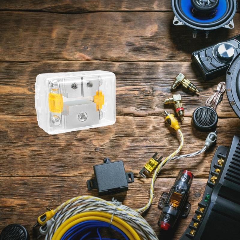 Vehicle Circuit Expansion Kit 1 To 2 Way Fuses Box With Overload Protection Ideal For Car Audios And Lighting Upgrades