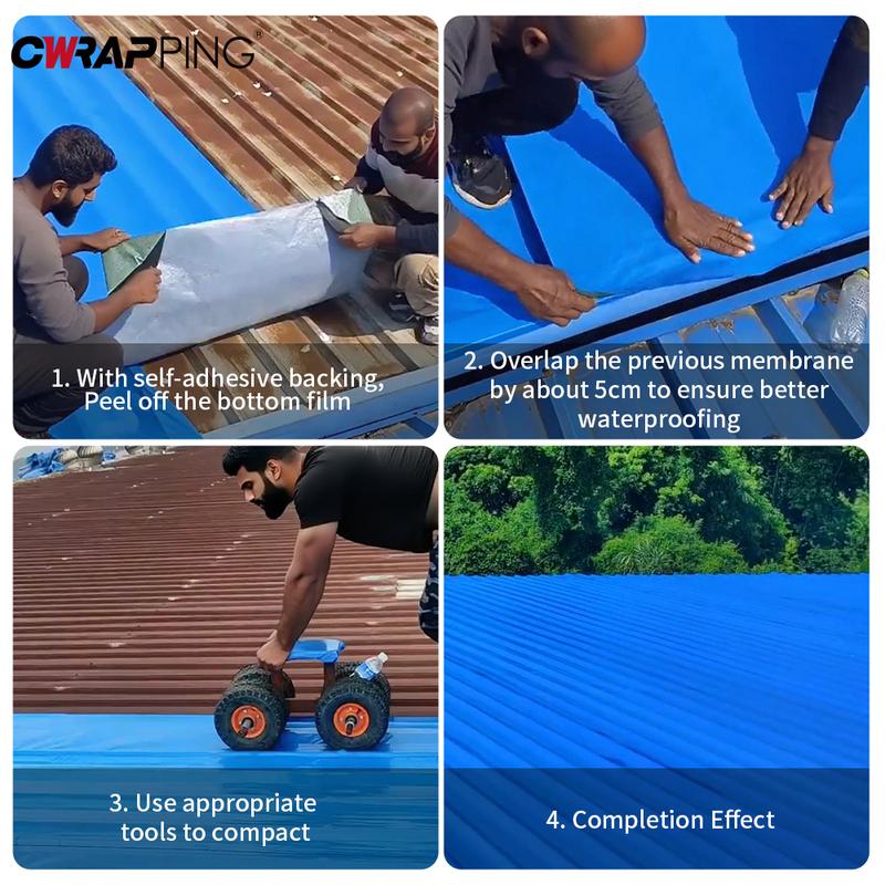 Roof Leakproof Repair Adhesive Tape Wall Crack Resistance Self-Adhesive Fix Tape Metal Roof Warehouse Heat ulation Sealing