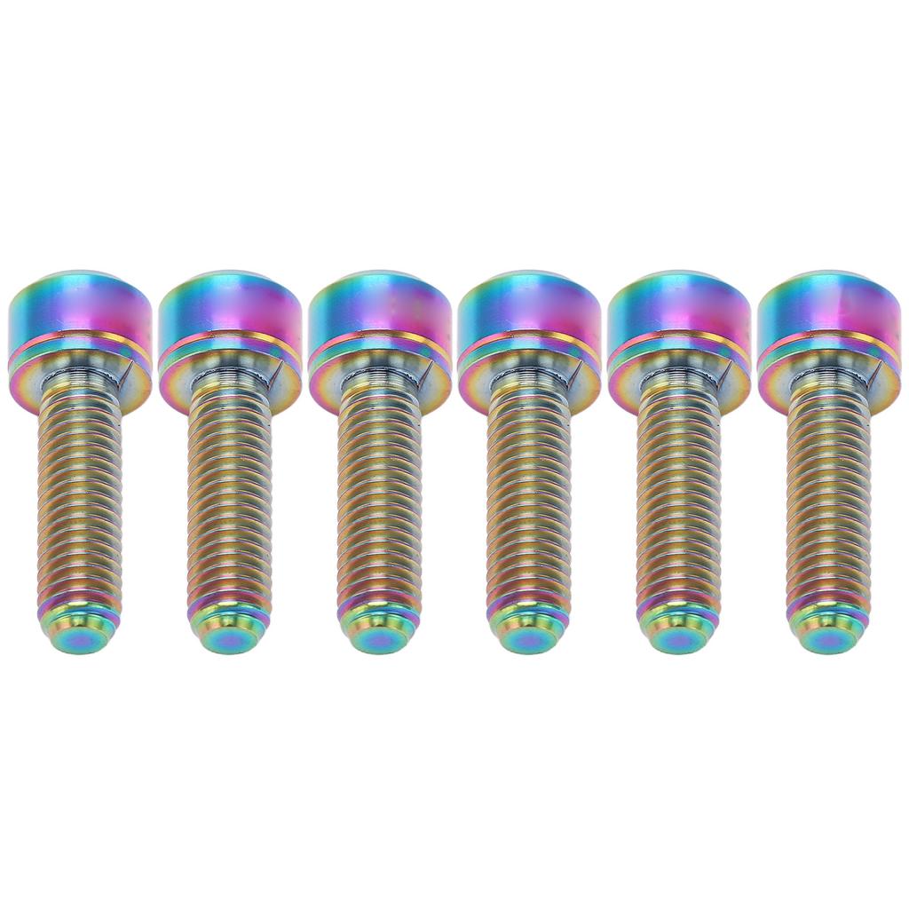 6 шт. RISK Титановый сплав Винты для крепления выноса руля горного велосипеда с шайбами M5x18мм
