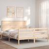 VidaXL Bed Frames with Headboard King Size Solid Wood 3195226