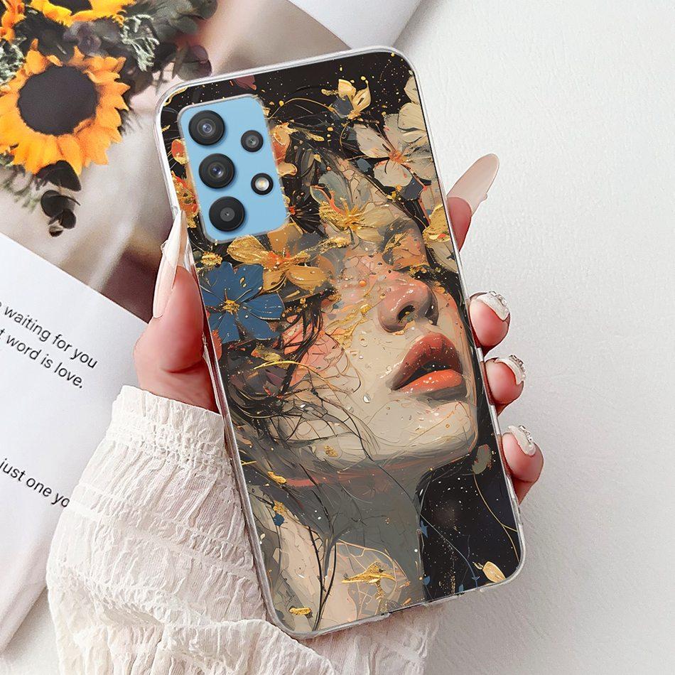 Для Samsung Galaxy A32 Крутой Чехол для Телефона с Рисунком Дракона и Тигра Для Samsung A32 4G 5G SM-A325F SM-A326B Мягкие Силиконовые TPU Чехлы