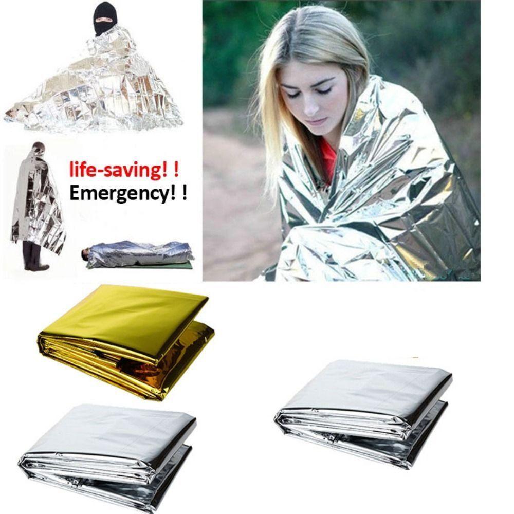 5PCS Windproof Foil Thermal Blanket Multi-use Foil Hypothermia Blanket Emergency Blanket Camping