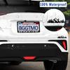 BGGTMO Mounta License Plate Frame- Black Aluminum Car Tag Cover Holder With Stainless Steel Screws Caps, Snow Mountain Tree Decal Sticker, 1 Pack 2