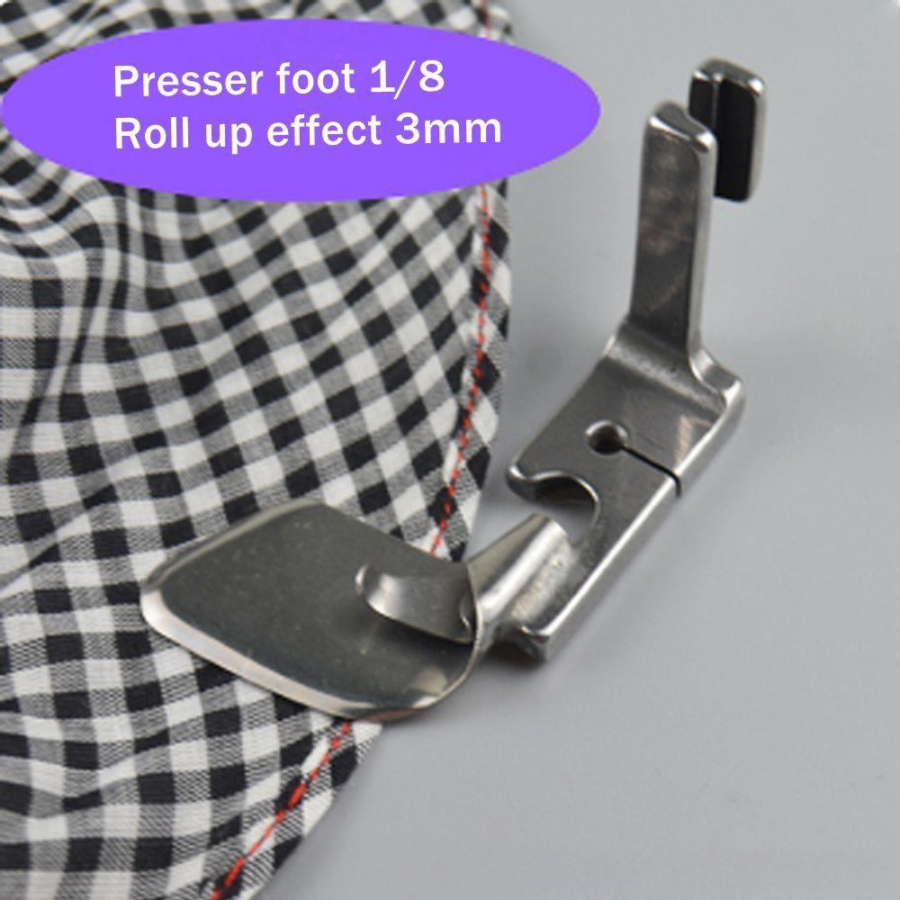 Стальная изогнутая прижимная лапка для шитья, инструмент для гофрирования, прижимная лапка для шифоновой ткани