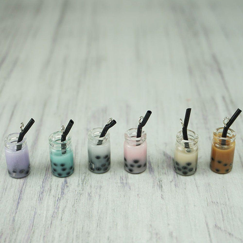Accessories Resin Necklace Bottle Pearl Milk Tea Earrings Charms DIY Making Pendant Jewelry Making