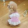 Pet Dog Dog Cat Clothing Teddy Bigbear Fighting Corgi Schnauzer Small and Medium Dogs Spring Summer Lace Dress