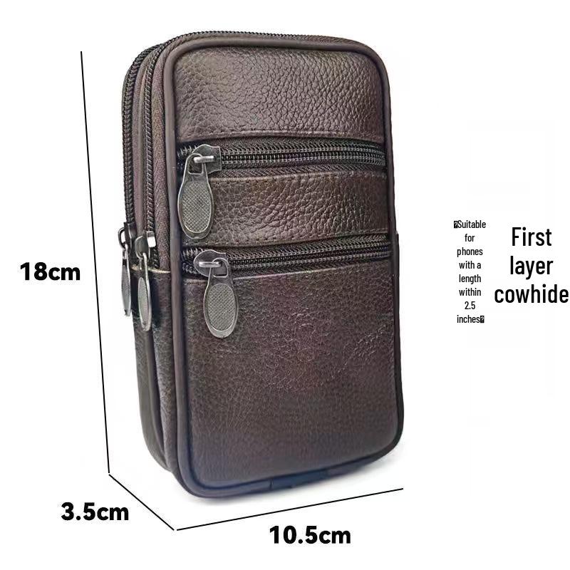 Мужская поясная сумка для телефона из коровьей кожи - Прочные вертикальные и горизонтальные модели для спорта и строительных площадок