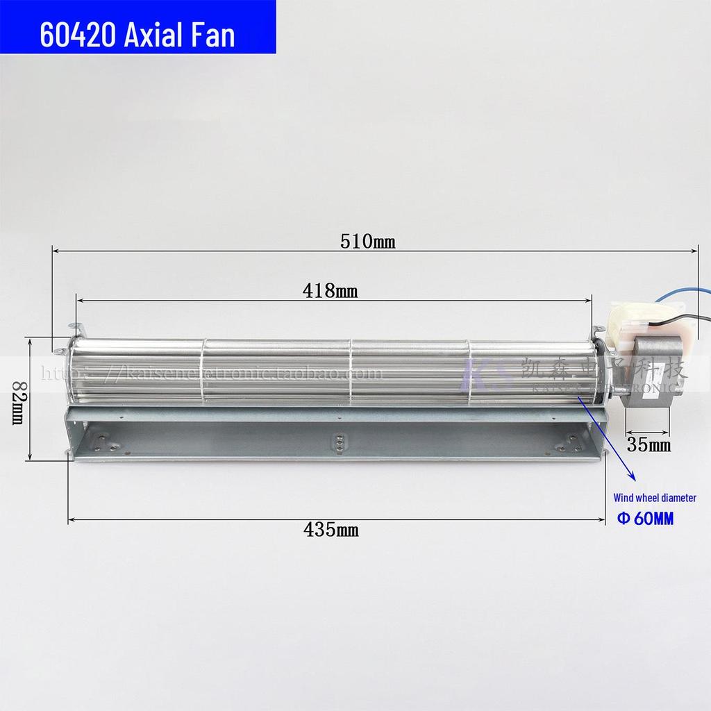 Длина 120-480 мм 220 В Бесшумный тангенциальный вентилятор - Термостойкий