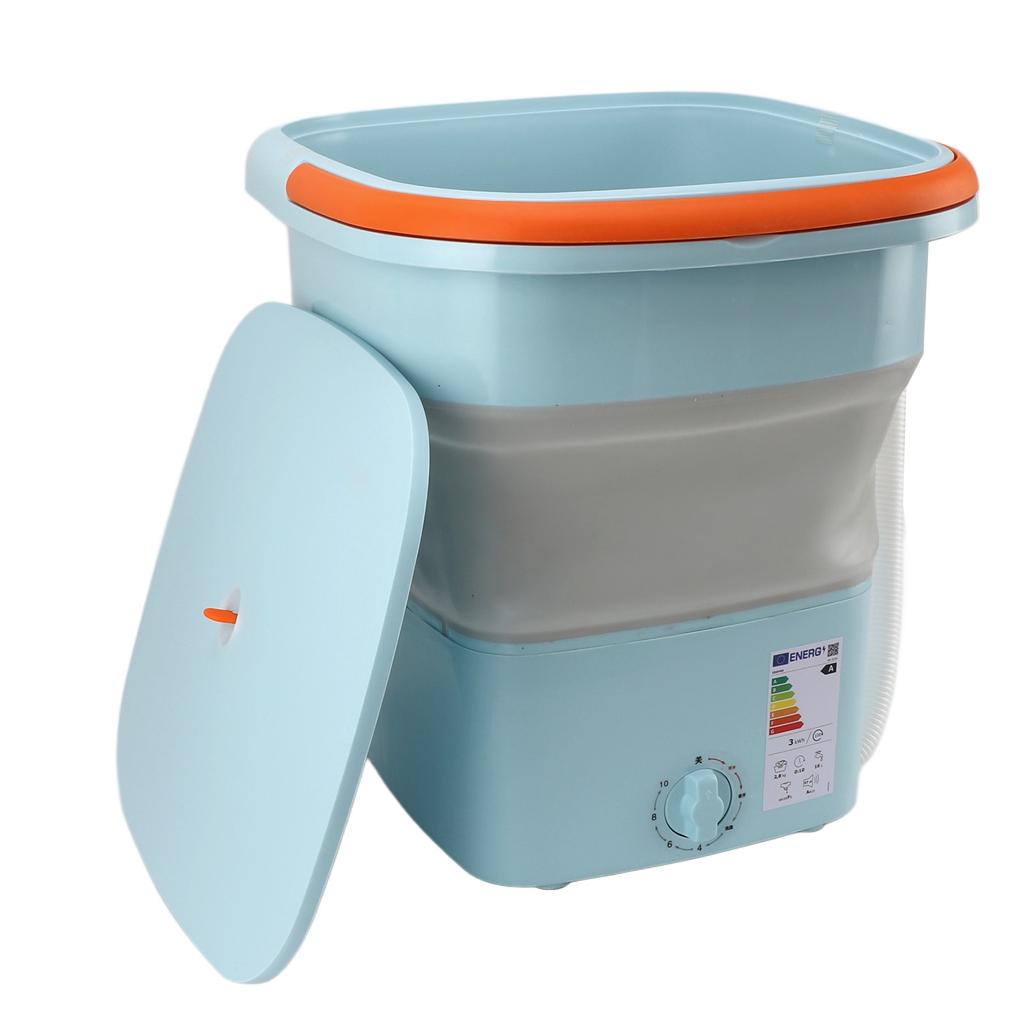 16L Portable Washing Machine with Soft Spin Function Drain Pipe 65W Fully Automatic Portable Washer