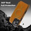 For iPhone 16 Pro Leather Case Compatible with MagSafe RFID Blocking Card Holder Phone Cover