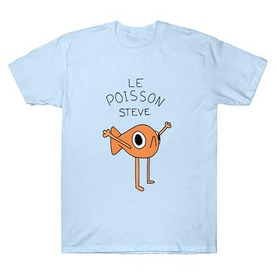 Смешная рыба Le Poisson Стив Футболка Мемы Мультяшный Принт Топы Хлопок Мерч Мода Короткий Рукав Круглый Вырез Футболка Унисекс Одежда Y2K