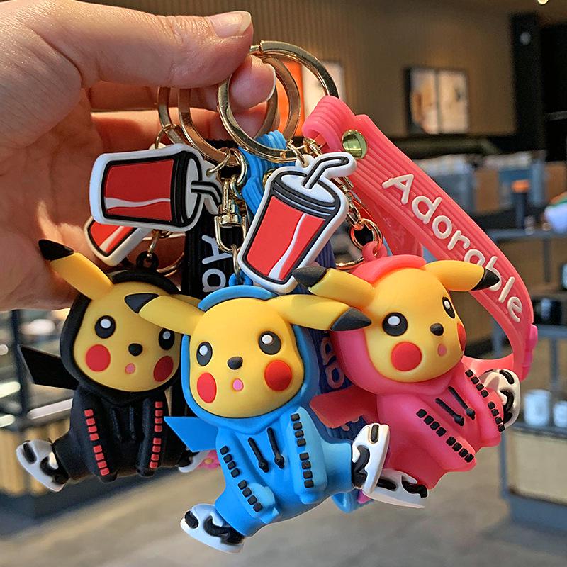 Плюшевый брелок-подвеска Пикачу Авокадо для детских сумок и ключей от машины