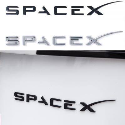 Эмблема Space X, металлический значок с буквами, наклейки на задний багажник, наклейка с логотипом автомобиля для Tesla Model 3, X, Y и S, аксессуары, этикетка на хвосте