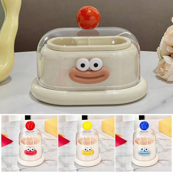 Мультяшная зубочистница со съемной пылезащитной крышкой, пластиковая зубочистка, стоматологическая