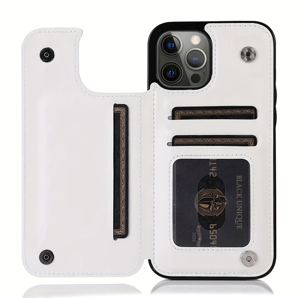 Кожаный чехол-кошелек для IPhone 14/13/12/11/Pro Max/Mini/XR/X/XS Max/8/7/6S/6 Plus/SE2/SE3/2022/2020 - держатель для карт и откидная задняя крышка