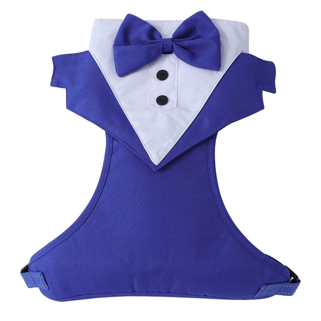 Регулируемая шлейка для собаки с галстуком-бабочкой, дизайн смокинга, светоотражающие ремни для маленьких, средних и больших собак