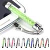 Diamond Crystal Stylus Touch Screen Pen Stylus 3.5mm Dust Plug Cap 2 In 1 For iPhone Tablet Android Phones Styluses Pen HD