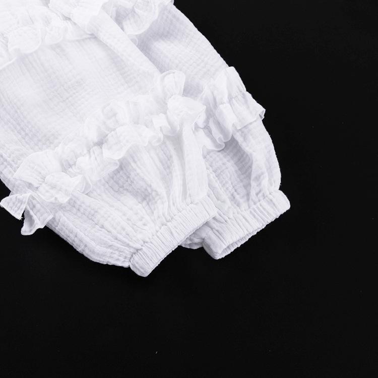 Хлопковая женская рубашка с рукавом-фонариком, женская рубашка, повседневная хлопковая белая блузка с кукольным воротником