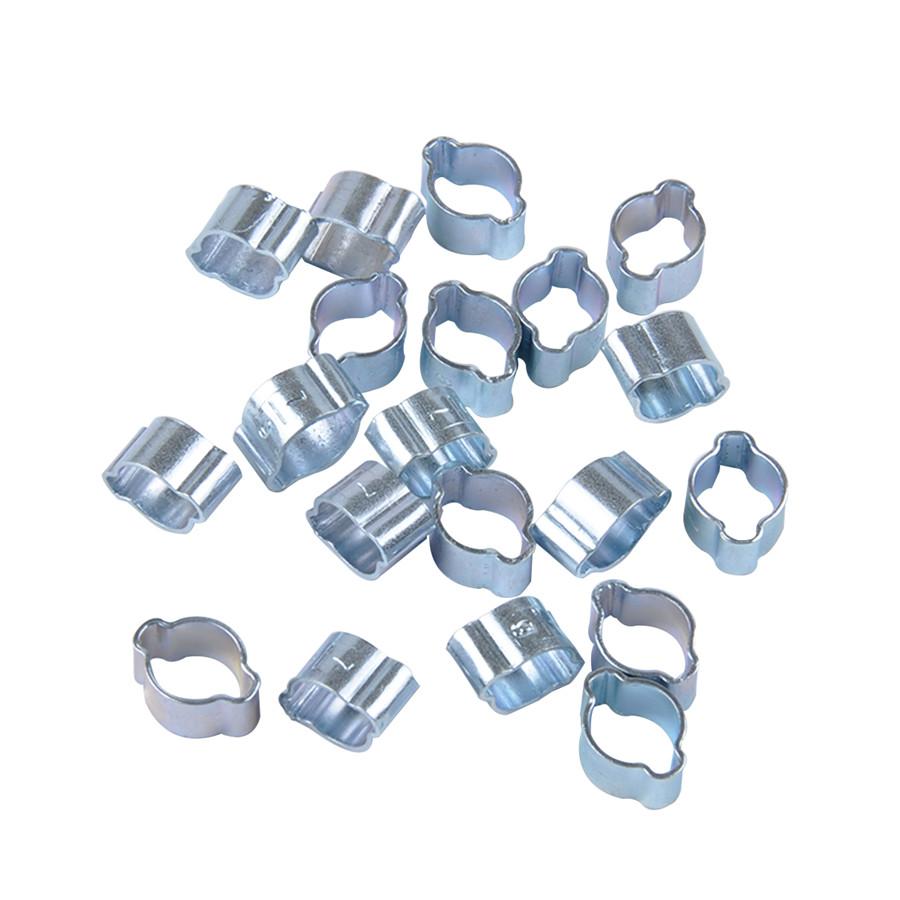 100 × Хомуты двойные ушные Вода Топливо Воздух Зажимы для 5-31 мм Оцинкованный Ассортиментный Ящик с Инструментом-Клещами