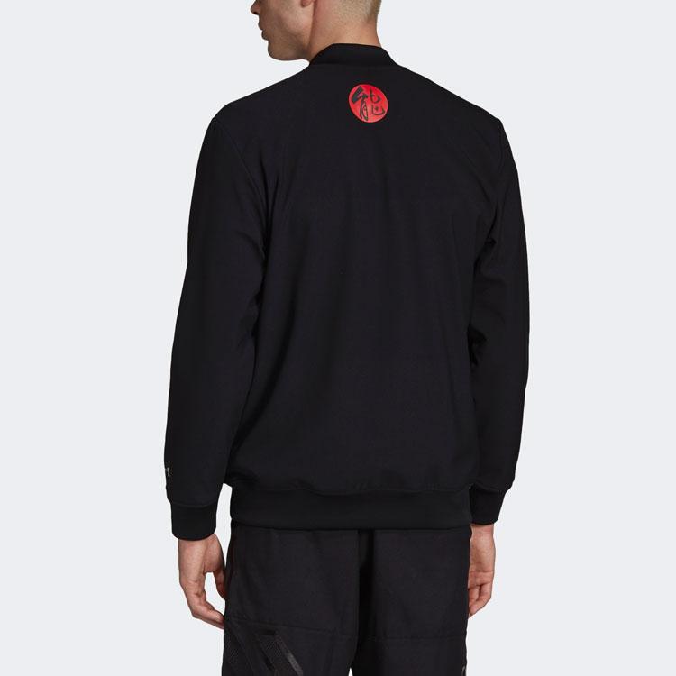 adidas CNY Series Баскетбольная спортивная разминочная куртка с длинными рукавами Мужская верхняя одежда Черный EA2356