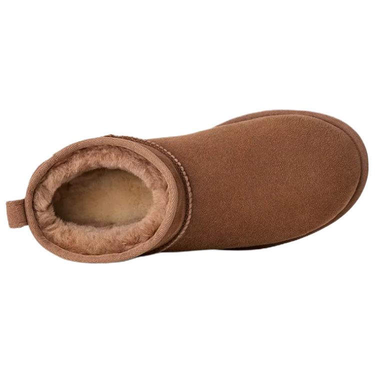 UGG Классические женские кроссовки Classic Ultra Mini Rocky Oak коричневые 1116109-RYK