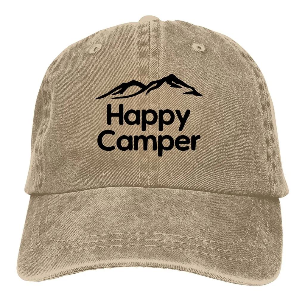 Camper Camping Multicolor Hat Peaked Women's Cap Black Mountain Personalized Visor Protection Hats