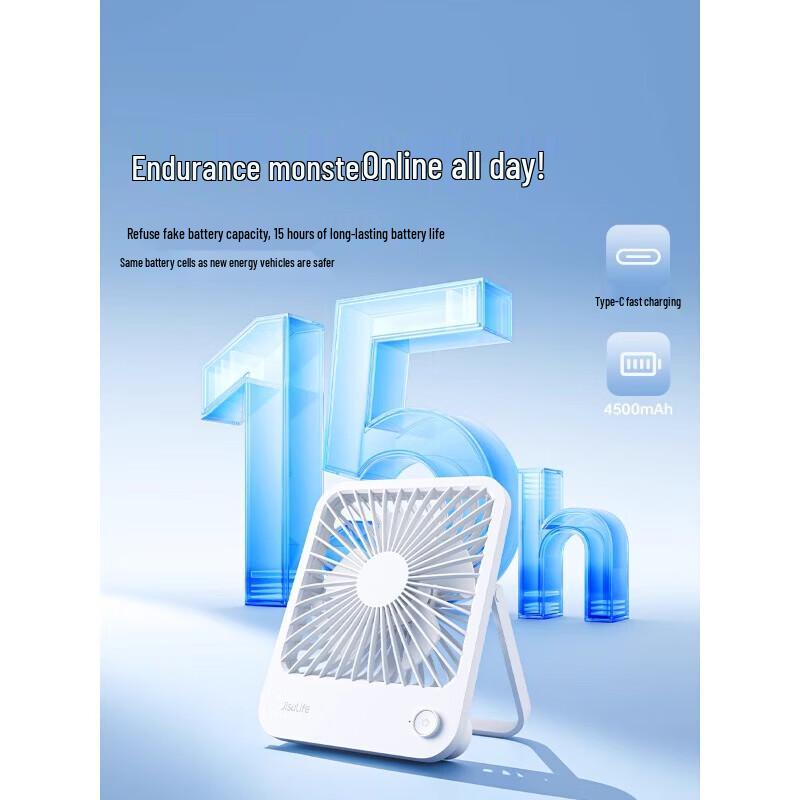 Jisulife FA26 Mini Portable USB Rechargeable Desk Fan