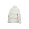 Li Ning Hot Pot Down Jacket Series Off-Season Stock Solid Color Stand Collar Loose Short Down Jacket Women topwear Off-White AYMT298-6