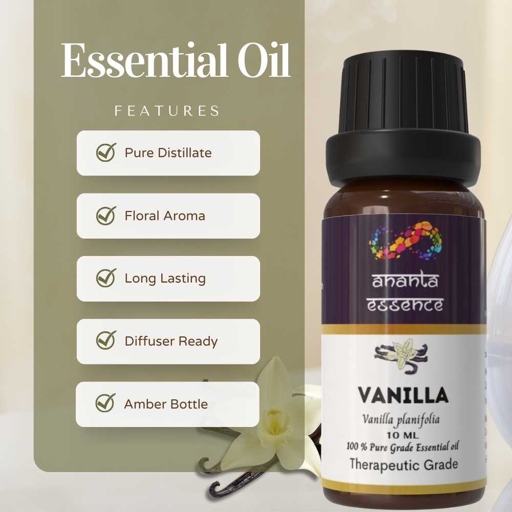 Buy 1 Get 1 Free Vanilla Essential Oil for Aromatherapy & Home Fragrance | Essential Oil for Diffuser & Soap Making