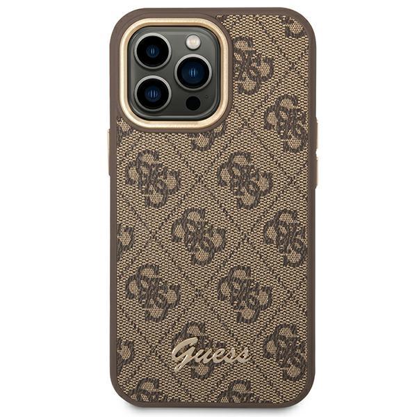 Guess Guhcp14Xhg4Shw Iphone 14 Pro Max6,7 Brązowy/Brown Hard Case 4G Vintage Gold Logo