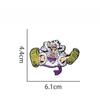 New  Japanese Anime One Piece Monkey D Luffy Nika Form Metal Brooch Gift Anime Merchandise