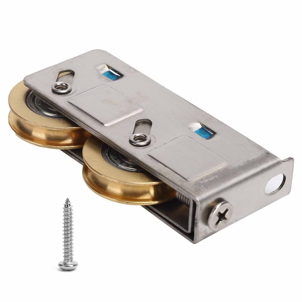 Copper Sliding Door Roller Double Groove Window Pulley Hardware Roller Wheel Sliding Screen Door