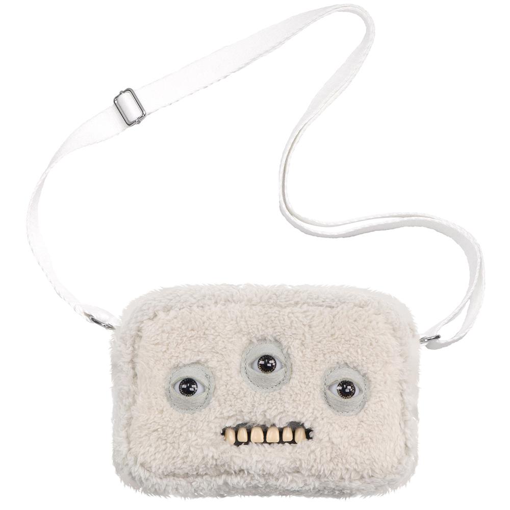 Ugly Cute Tooth Monster Plush Crossbody Bag With Chain Strap Funny Cartoon Animal Shoulder Purse For Girls