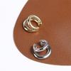Jewelry Double Circle Multi-layer Gold Color Korean Style Round Earrings Hoop Earrings Ear Clips