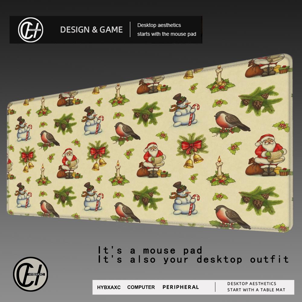 HYBXAXC XXL Christmas Mouse Pad Gamer Mousepad Baby Bear Mouse Pad Large Mouse Mat Natural Rubber Desk Rug PC Desk Mats Design