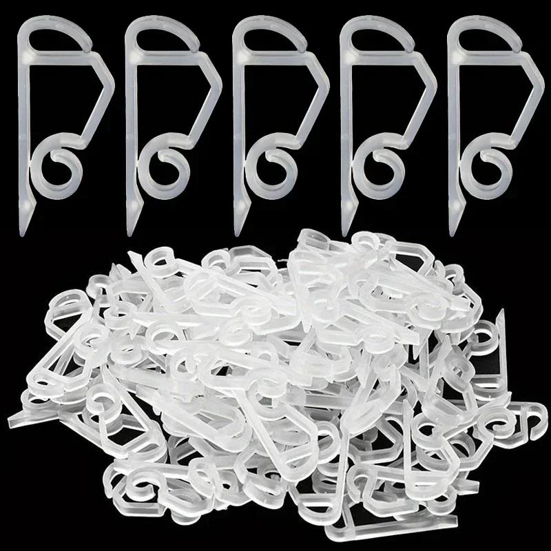 20/200PCS String Lights Holder Light String Clips Outdoor Gutter Clip Holiday Wire Clamp Festival Halloween Christmas Decoraton
