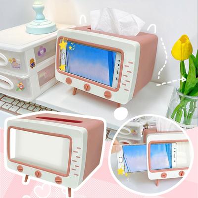 Творческий DIY Tissue Box Многофункциональный держатель для телефона Многофункциональный ящик для ТВ-приставки Украшение