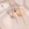 Women's Zircon Clavicle Necklace - Japanese & Korean Style, Autumn/Winter Design