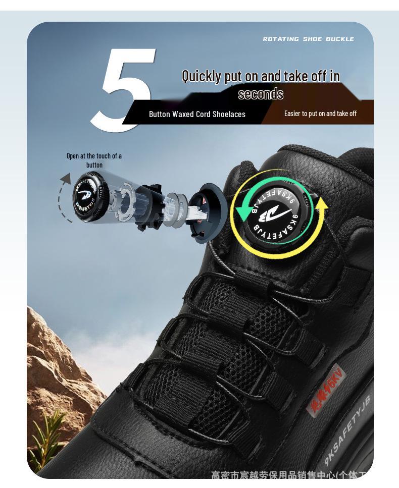 6KV Insulated Anti-Smash & Puncture Microfiber Leather Work Shoes for Electricians – Comfortable & Wear-Resistant Protection